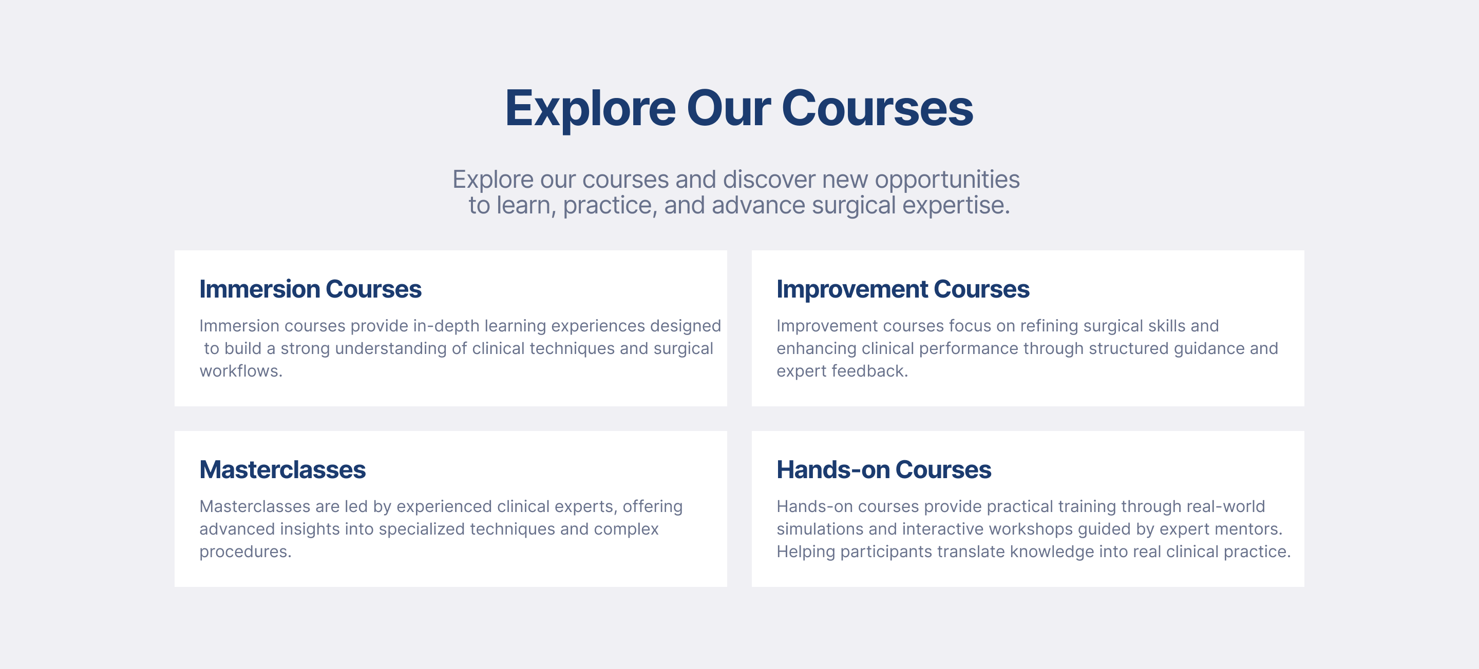 Courses